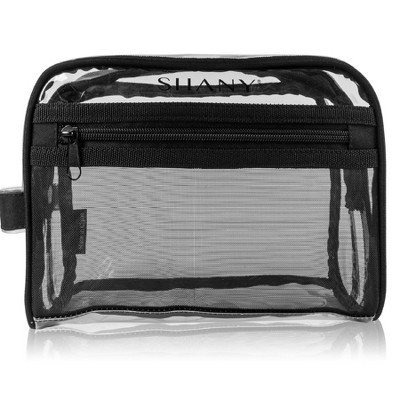 SHANY Clear Toiletry Makeup Bag - Black Mesh