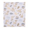 NoJo Disney Lion King Super Soft White, Yellow, Green Simba Leaves French Fiber Baby Blanket - 3 of 4