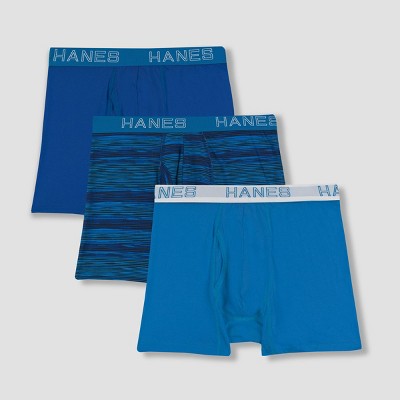 Hanes Premium Men's Performance Ultralight Boxer Briefs 3pk - Blue