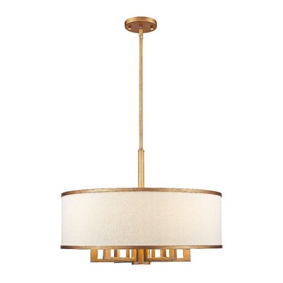 Livex Lighting Park Ridge 6 - Light Chandelier in  Antique Gold Leaf