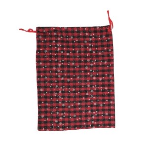Unique Bargains Plaid Drawstring Bag 1 Pc - 1 of 4