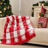 Snuggle Sac Soft Christmas Throw Blanket Knit Bed Blanket 50x60" - 4 of 4