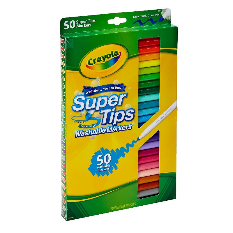 Crayola 50ct Super Tips Washable Markers, 3 of 10