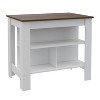 NicBex Mobile Kitchen Island Cart Morden Kitchen Carts with Storage, 3 Shelves and Spacious Top Surface for Kitchen - 4 of 4