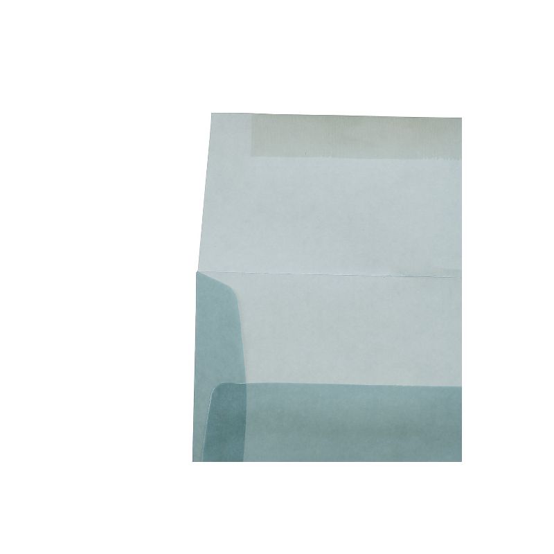 JAM Paper A2 Translucent Vellum Invitation Envelopes 4.375 x 5.75 Ocean Blue PACV602I, 4 of 5