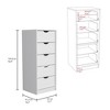 CAVINAS  5 Drawers Dresser for Bedroom,Modern Drawers with Free Handle for Kids Room,Living Room,Entry and Hallway,White/Black/Brown - 3 of 4