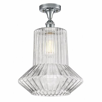 Springwater - 1 Light Semi-Flush Mount In Industrial Style-17 Inches Tall and 12 Inches Wide