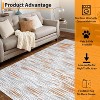 Modern Abstract Line Rug, Washable Non-Slip Low Pile Carpet, No-Shedding Stain-Resistant for Living Room, Bedroom, Dorm, Office - 3 of 4