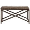vidaXL Patio Bench 31.5 in. Poly Rattan Brown - 2 of 4