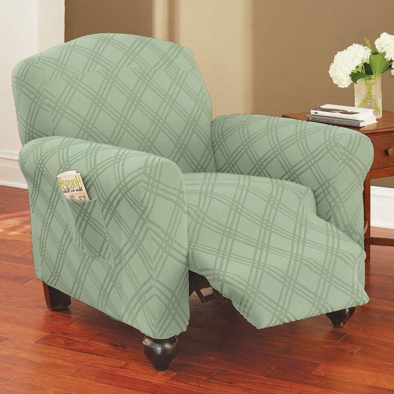 Collections Etc Double Diamond Form Fit Stretch Furniture Slipcover, 2 of 4