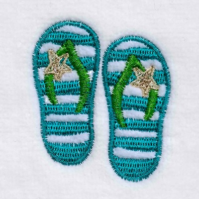 Beach Mode Embroidered Cotton Fingertip Towel Set