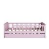 Twin Size Platform Bed with Guardrail and Trundle-ModernLuxe - 4 of 4
