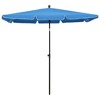 vidaXL Garden Parasol with Pole 82.7"x55.1" Azure Blue - 2 of 4