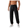 Anna-Kaci Active Men's Lightweight Textured Jogger Pants with Elastic Waist and Cuffed Ankles for Active and Casual Wear - 2 of 4