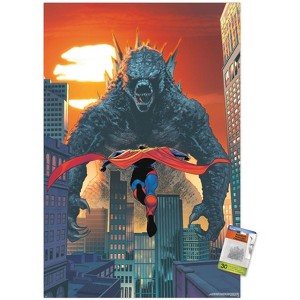 Trends International Justice League vs. Godzilla vs. Kong - Superman & Godzilla Unframed Wall Poster Prints - 1 of 4