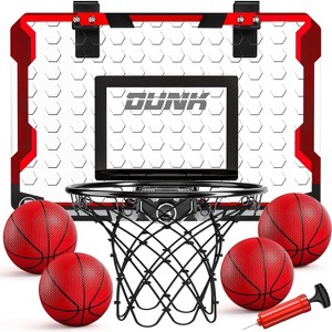 TEMI Indoor Basketball Hoop for Kids, Door Room Basketball Hoop,Mini Basketball Hoop with 4 Balls, Basketball Toys for 3 4 5 6 7 8 9 10 11 12 Year Old - 1 of 3