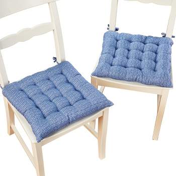 Collections Etc Extra Thick Foam Chair Cushion, Blue