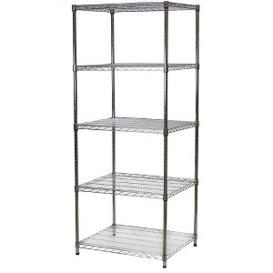 Shelving.com Chrome Wire Shelving with 5 Tier Shelves - - 1 of 2