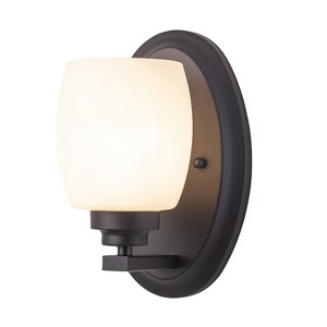 C Cattleya Contemporary Vanity Light with White Opal Glass for Bathroom(2 Colors/4 Sizes） - 1 of 4