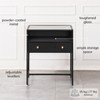 MH London Hale 24" Iron & Glass Nightstands in Black - 3 of 4