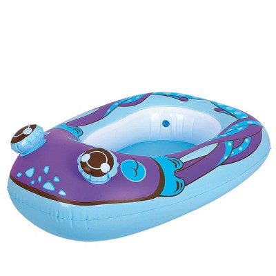 Pool Central Octopus Children's Inflatable Pool Boat Float - 34" - Purple