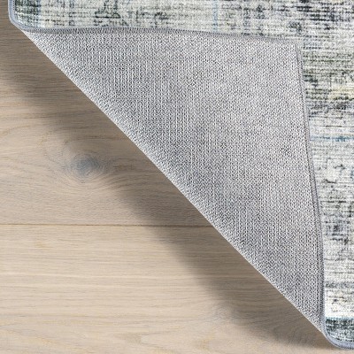 Kaiana Blue Medallion Washable Synthetic 4' x 6' Rug