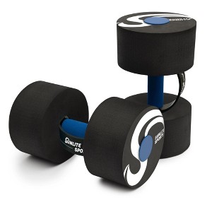 Sunlite Sports Water Weights Pool Exercise Dumbbells with Handle Strip- XL, Black - 1 of 4