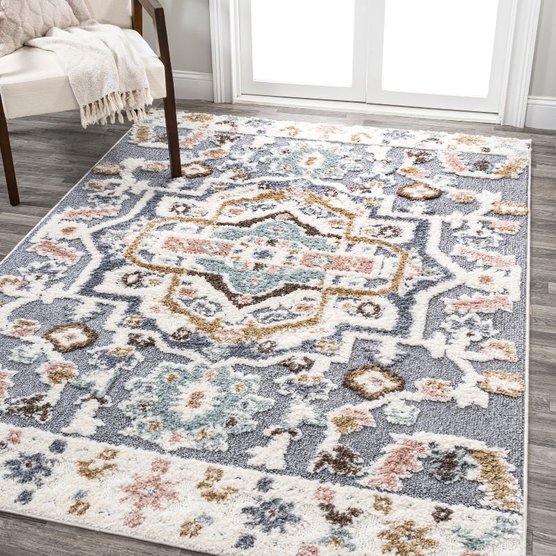 Aziza Persian Medallion High-Low Area Rug - JONATHAN Y, 1 of 11