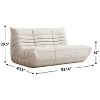 SYFERLORY Armless 2-Seat Togo Two Seater Large Bean Bag Sofa - 3 of 4