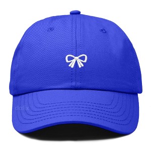 Dalix Bow Embroidered Coquette Cotton Summer Cute Outdoor Baseball Cap Dad Hat Womens - 1 of 4