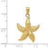 Black Bow Jewelry 14k Yellow Gold Textured Sea Star Pendant, 20mm - 4 of 4
