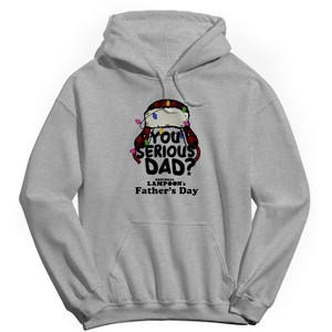 National Lampoon Men's You Serious Dad Hat Father'S Day Long Sleeve Graphic Cotton Sweatshirt Hoodie - 1 of 4