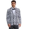 INSPIRE CHIC Men's Slim Fit Peak Lapel One Button Party Animal Printed Blazers - 2 of 4