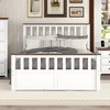 Full/Queen Size Wooden Platform Bed with Two Drawers 4B - ModernLuxe - 2 of 4