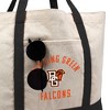 Bowling Green BGSU Falcons Arched School Name Canvas Tote Bag With External Pocket, Reusable Shoulder Bag for Shopping, School, Beach - 2 of 4