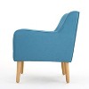NicBex Accent Chair Upholstered Comfortable with Wood Frame Lounge Chair Reading Chair Comfy Chair for Living Room, Teal - 2 of 4