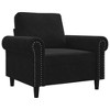 vidaXL Sofa Chair Black 23.6 in. Velvet - 2 of 4