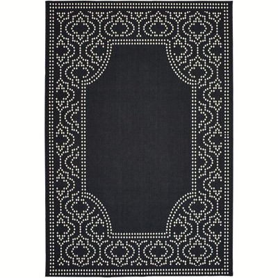 Oriental Weavers Marina 1247K Black/ Ivory Indoor/Outdoor Area Rug - 8'6" x 13'