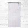 Bacati - Floret Purple Muslin 3 pc Toddler Bed Sheet Set 100 percent cotton - 3 of 4