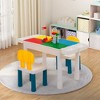 Sandinrayli Kid Activity Table Set w/2 Chairs & 100Pcs Lg Blocks, Compat w/Classic Blocks, Water/Sand & Building Block Table for Toddler (Primary) - 4 of 4