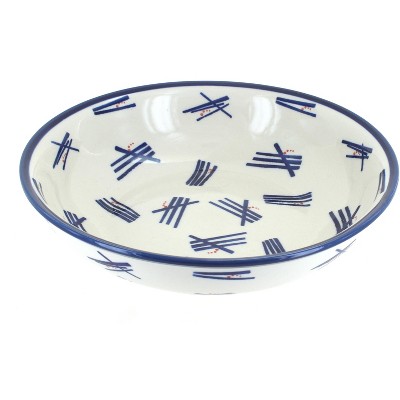 Blue Rose Polish Pottery 1013 Zaklady Large Salad Bowl