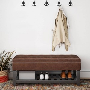 44" Essex Storage Ottoman Benches with Open Bottom - WyndenHall - 1 of 4