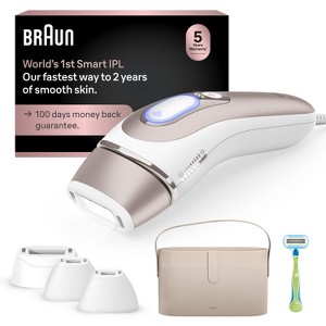 Braun Skin i-Expert PL7387 IPL Device Laser Hair Removal Kit with 4 Smart Heads and Premium Vanity Case - 1 of 4