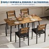3-Piece Dining Table Set for 2,Small Kitchen Table and 2 Upholstered Chairs with Metal Frame and Wood Grain Tabletop - 4 of 4