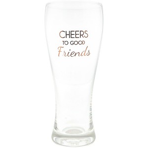 Pavilion Gift Company - Good Friends - 15 oz Pilsner Glass - Drinkware - 1 of 4