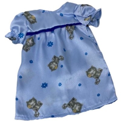 Doll Clothes Superstore Blue Satin Kitty Nightgown For 18 Inch Dolls