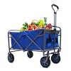 YONWAY Foldable Large Utility Shopping Wagons Carts with 4 All-Terrain Wheels 150lbs Capacity Portable for Sand,Camping Fishing,Shopping - 2 of 4