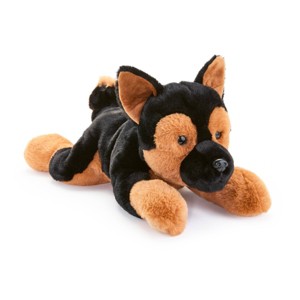 FAO Schwarz 18" Lying Sweet German Shepherd with Bow Toy Plush - 1 of 4