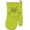 Grinch Oven Mitt Dr Seuss How The GRINCH Stole Christmas 2-Piece Oven Mitt and Pot Holder Set for Kitchen Baking Cooking Green - 2 of 4