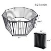 FURNIinspire Pet Crates And Houses 8 Panels Adjustable Safety Pet Gate, Metal Folding Dog Gate, Freestanding Pet Fence, Black, 25"*28.9" - 3 of 4